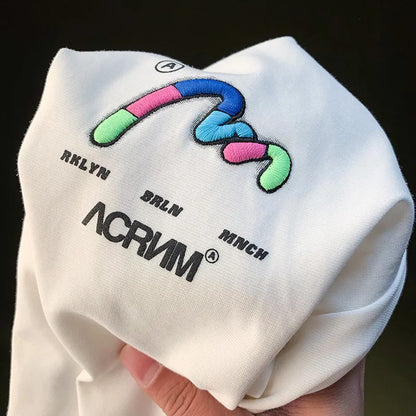 Men’s 2025 Embroidered Printed T-Shirt Summer Loose Fit Plus Size Top