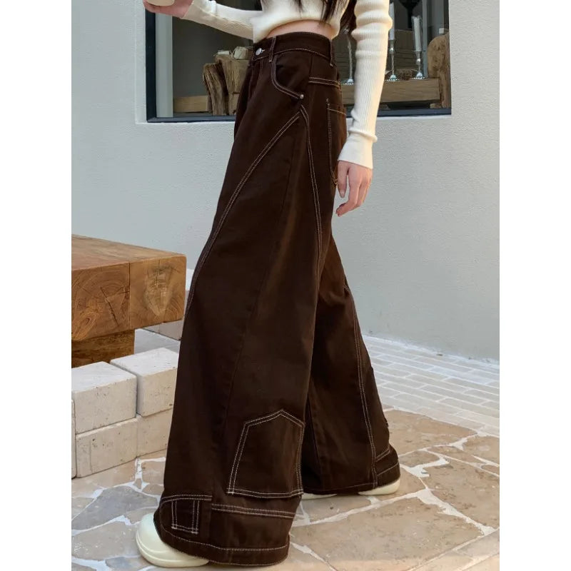 Y2K Vintage High Waisted Brown Baggy Jeans
