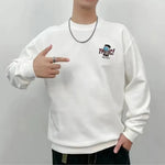 Spring Autumn Men's Sweatshirt Print Long Sleeve Top Korean Fashion Streetwear