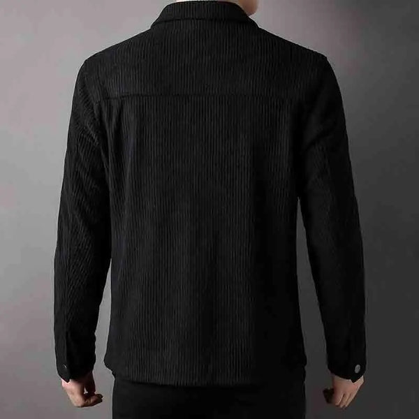 Mens Corduroy Button Down Jacket Business Casual Fall Coat