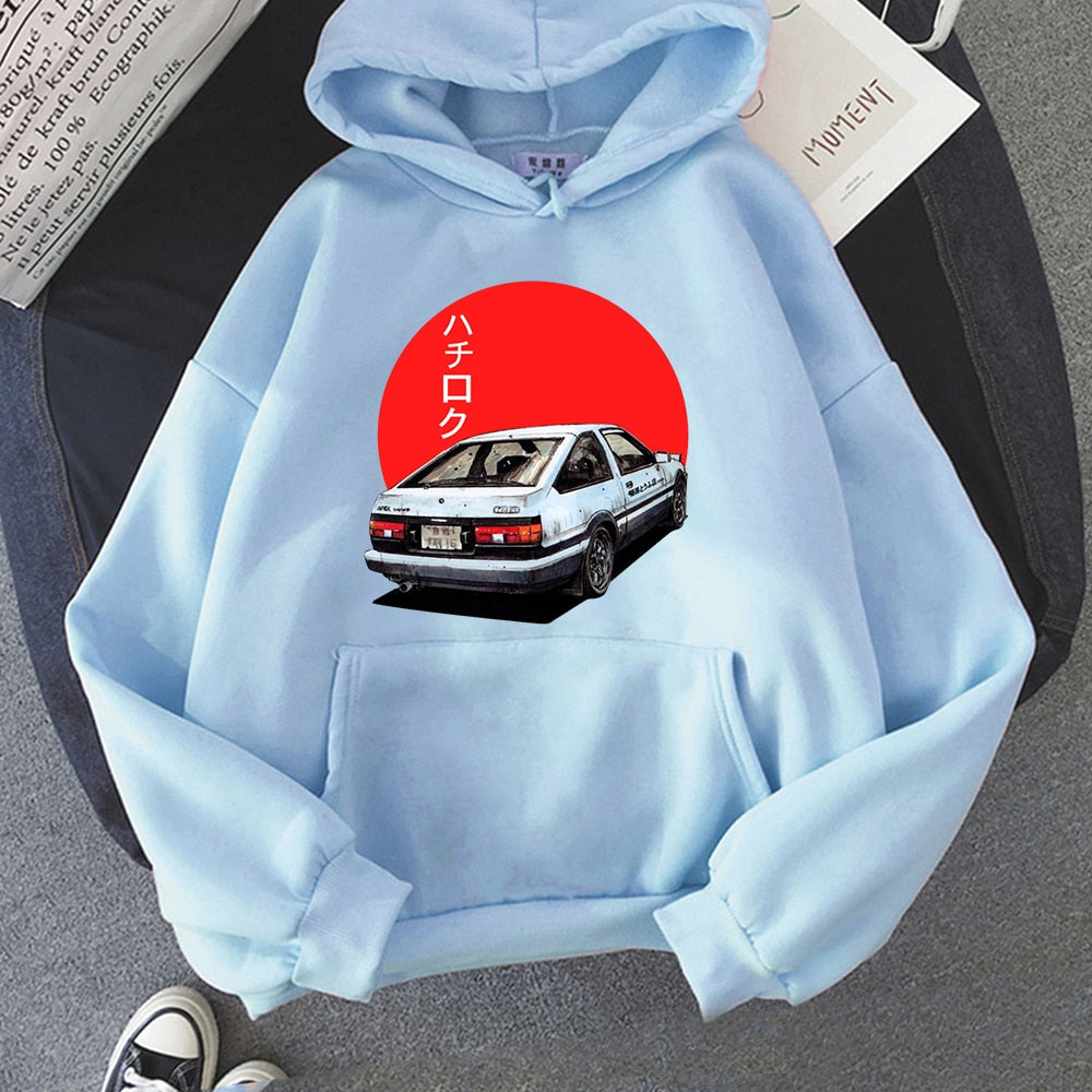 Männer Hoodie Harajuku Cartoon Auto Mode Pullover