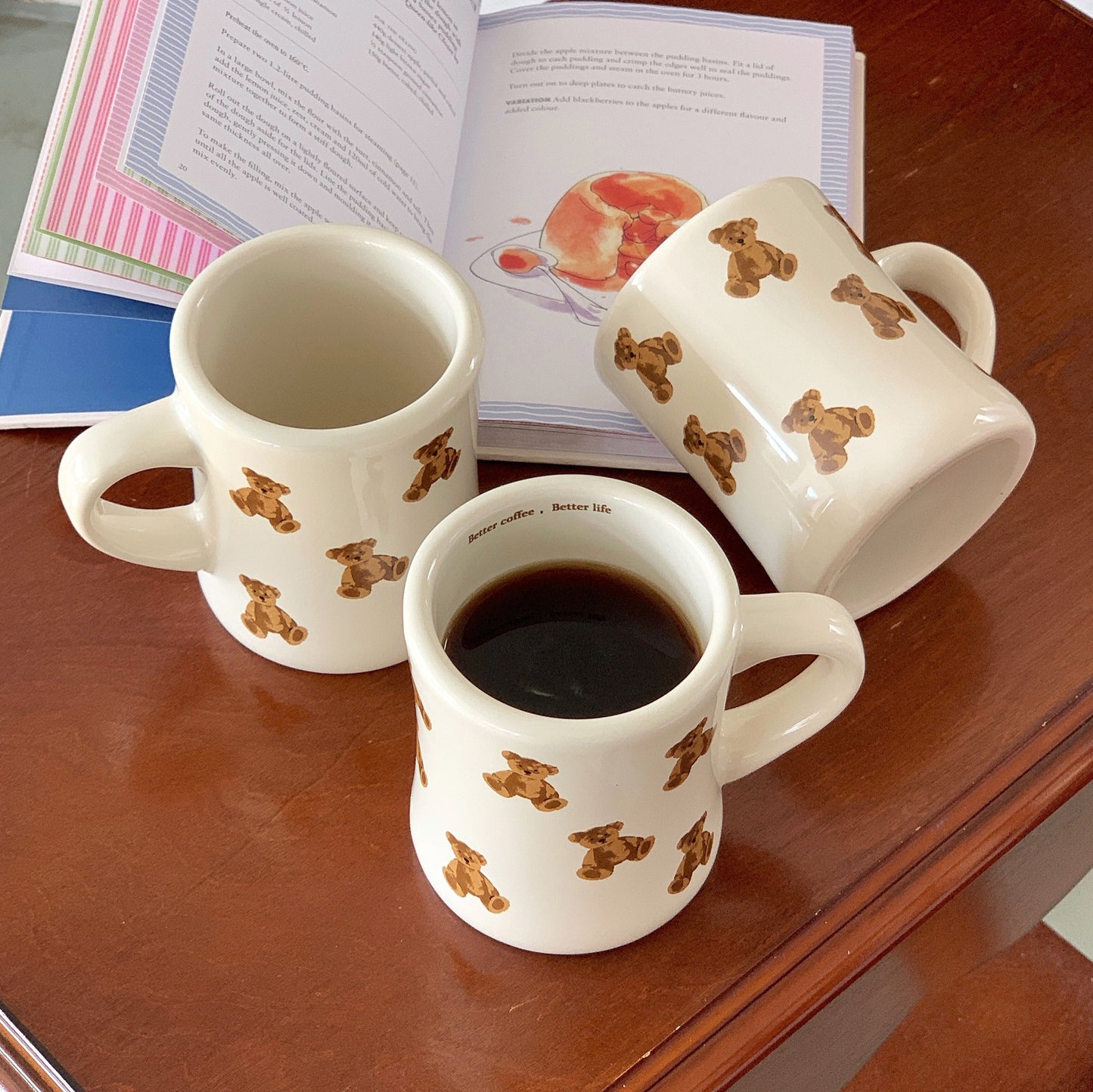 Cartoon Bear Ceramic Coffee Mug Cute Ceramic Mug