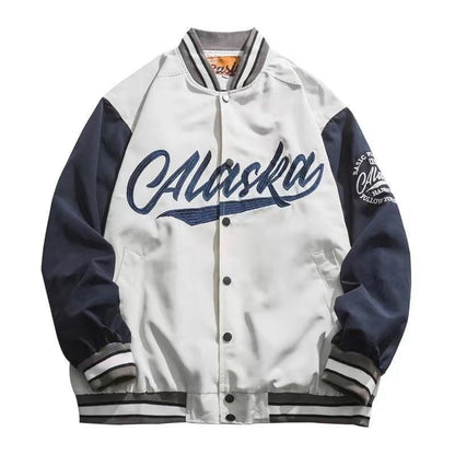 jacket loose  high arcade car embroidered men baseball