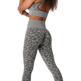 Zebra Print Seamless Workout Leggings for Women