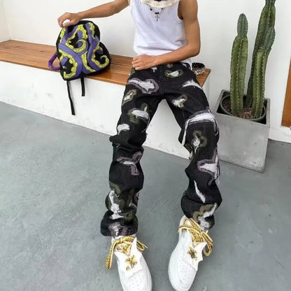 American Heavy Jeans High Street Hip-Hop