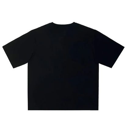 Oversized Streetwear Satan Print Tshirt Cotton Hip Hop Aesthetic Goth Y2k