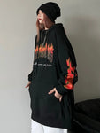 Women's Sweatshirt Pullovers Top Y2k Vintage 2000s Goth Winter