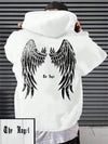 Angel Print Hoodie Men Loose Comfort Fall Wear