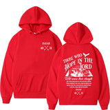 Christian Jesus Print Sweatshirts Autumn/Winter Fleece Warm Hoodie Y2K