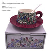 3 Piece Ceramic Coffee Cup Saucer Set Elegant Minimalist Gift Tea