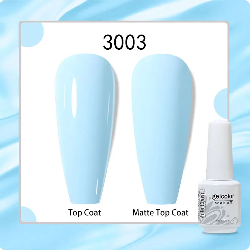 8ml Pure Color Gel Nail Polish Nail Art Manicure Semi Permanent