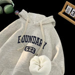 High Hoodies Comzy Autumn Letter Print Pullover