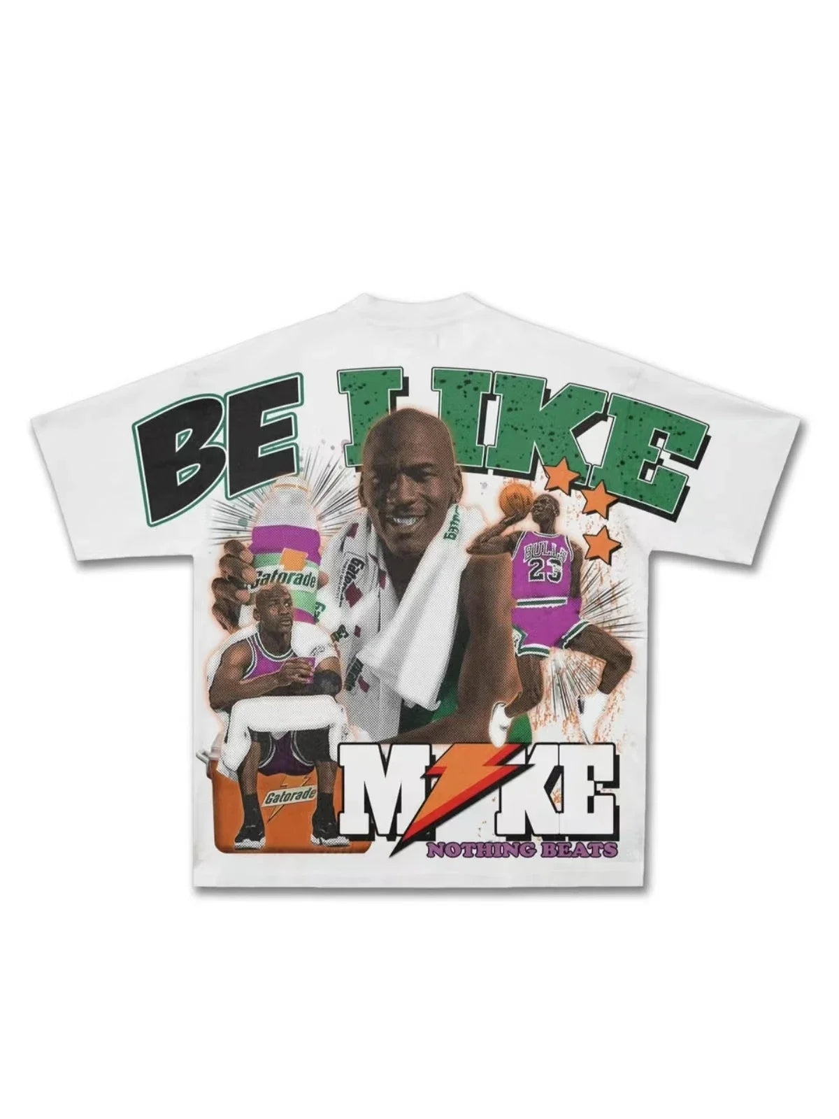 American Letter Graffiti Cotton T-Shirt Men’s Casual Sports Streetwear