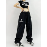 Gothic Black Jogging Sweatpants Oversize