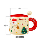 Christmas  Christmas Cartoon Coffee Mug with Lid Spoon
