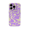 Purple Cream Wave iPhone Case Dual Layer 12 13 14 15 16 17 Pro