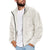 Men’s Fleece Stand Collar Jacket – Warm Full Zip Thermal Coat for Fall Winter