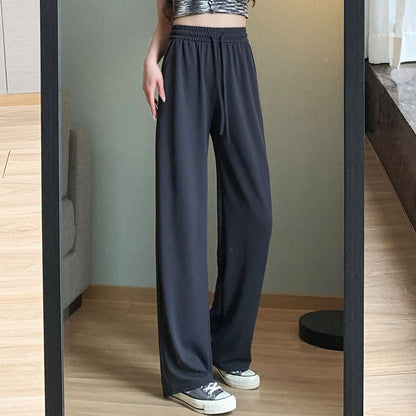 Women  Pants Vintage High  Baggy Korean Spring Summer Autumn Wide Leg - xinnzy