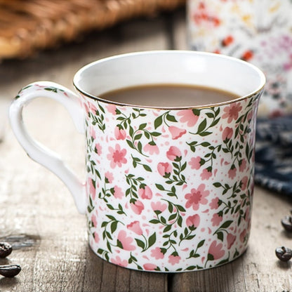 Rustic Flower Mug Lightweight Coffee Cup