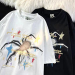 Trendy Spider Personalized Print s\Short Sleeved Loose Vintage T-shirt Top Harajuku
