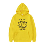 Printed Autumn Winter Hooded Sweatshirt Hooded