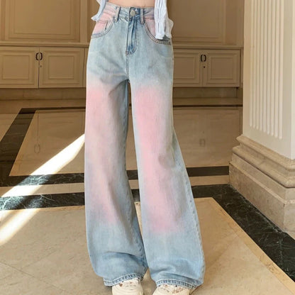 Y2K-Inspired Harajuku Straight-Leg Jeans Streetwear Style
