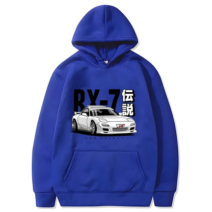 Men Hoodies Harajuku RX7 FD Drift Japanese Cars Casual