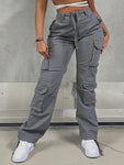 Vintage Women's Cargo Pants Y2K Streetwear Fashion