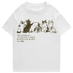 Cat T-Shirt Cotton Summer 2023 Cartoon T Shirt Hip Hop Tops Tees