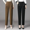 Womens High Waist Dress Pants Slim Fit Elastic Work Trousers Casual