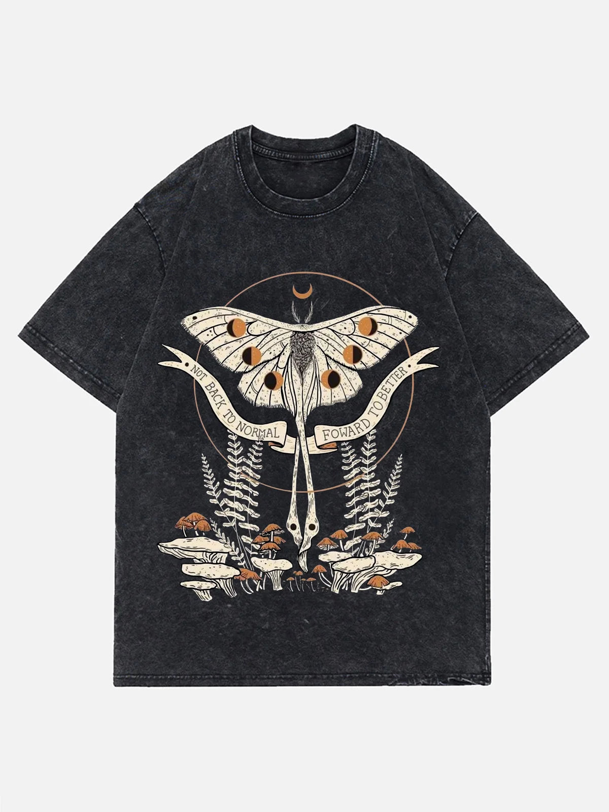 Magic Ball Attack Vintage T-Shirt Men Washed Loose Summer Streetwear