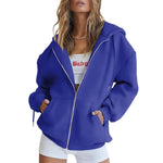 Trendy Queen Oversized Zip-Up Hoodies for Women Fall Fashion Long Sleeve Pockets