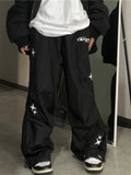 Harajuku Black Parachute Joggers Streetwear Pants