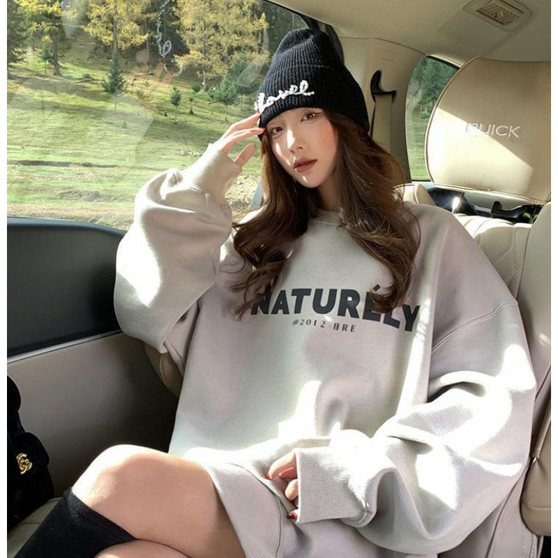 Sweatshirt Korean for Women Fashion Long Sleeves