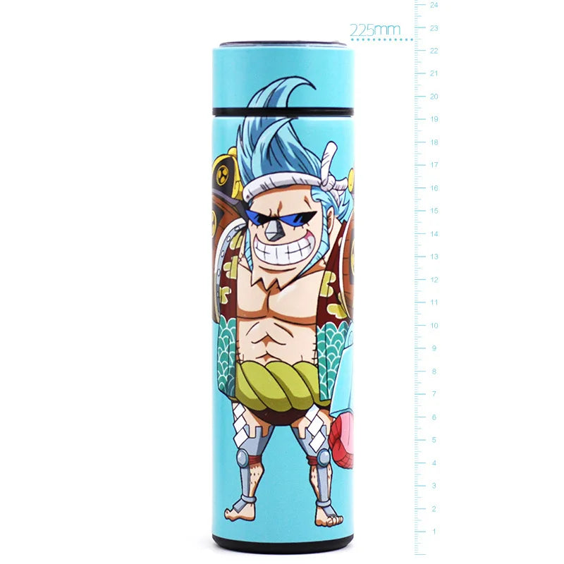 One Piece Cartoon Anime Figure Vacuum 480ML Cup Luffy Zoro Sanji Cosplay