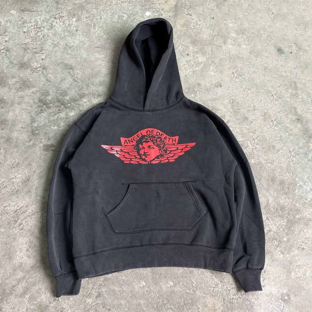 Men’s Oversized Saint Michael Hoodie 2024 Vintage Streetwear