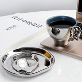 Mug with Saucers Set Dish Taza Electroplated Coffeeware Drinkware