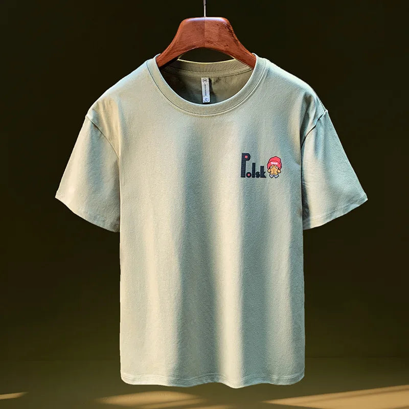 Elastic Men’s Short Sleeve T-Shirt Creative Print Summer Top