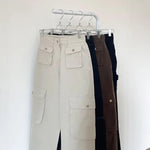 Cargo Pant Y2K Women Pockets Vintage Mid Waist Drawstring