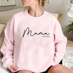 Schickes, personalisiertes Mama-Sweatshirt mit stilvollem Komfort für den Muttertag und frischgebackene Mütter