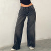 Y2K Baggy Jeans Women Low Rise Straight Leg Streetwear Denim