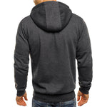 Men Sweatshirts Hooded Coats Casual Zipper Tracksuit Fashion Outerwear