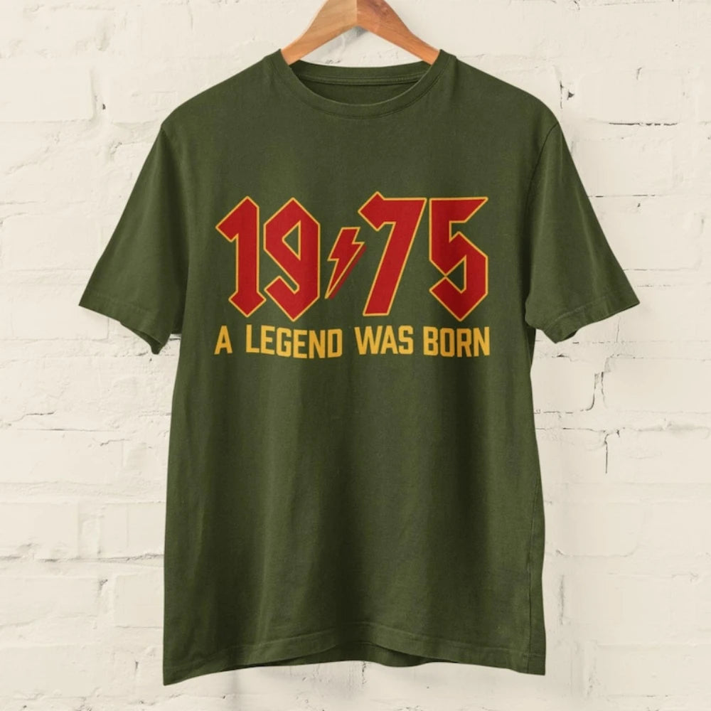1975 Legend 50th Birthday Retro Rock T-Shirt