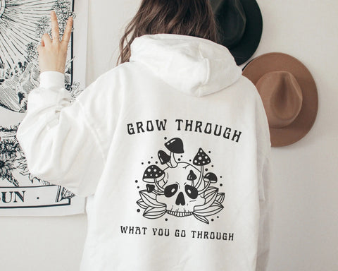 Through What You Go Quote Hoodie Women Pullover Sweatshirt