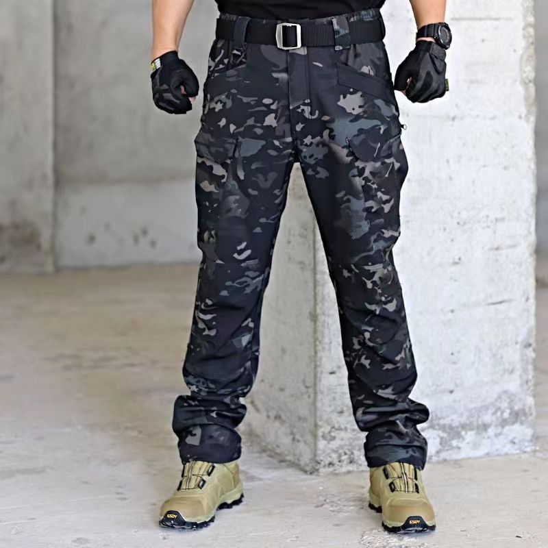 Multi-Pocket Men Tactical Pants Military Fleece Training Pants - xinnzy