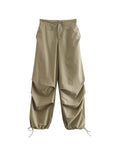 Cargo Pants Female Vintage Jogging Trousers High Elastic Waist