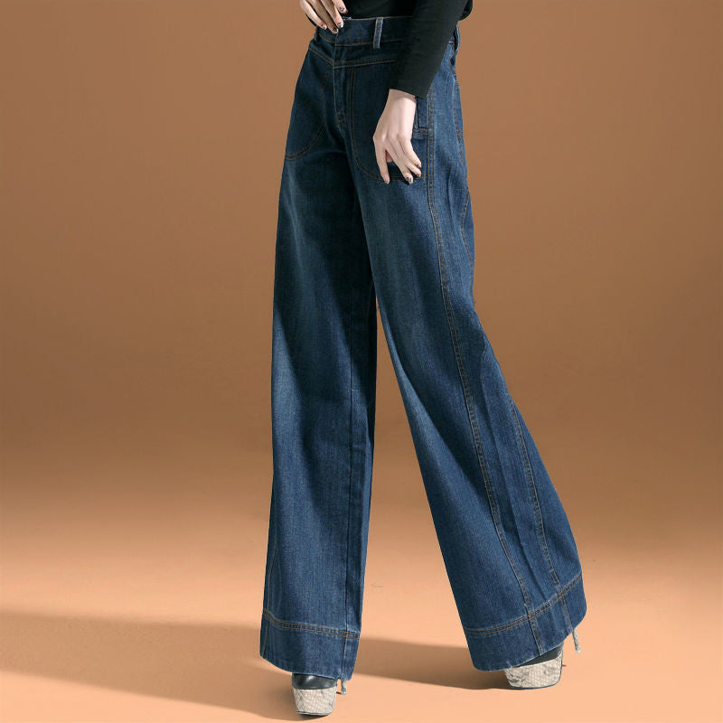 Jeans High Waist Large Femme Pants for Women's Trousers Jean Oversize