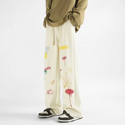 Hip Hop Streetwear Wide-leg Men Pant