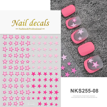 Glossy Y2K Star Nail Decals