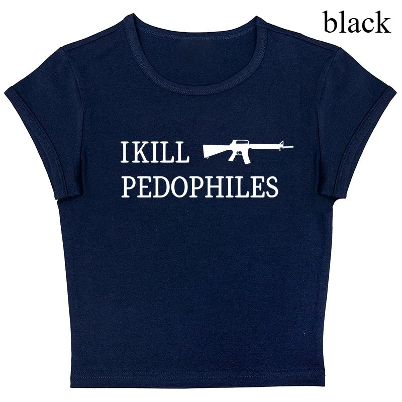 Grunge Punk Hip Hop Y2K Womens T-Shirt Short Sleeve Chic Fashion